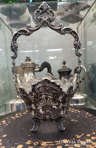 Antique silver table centerpiece