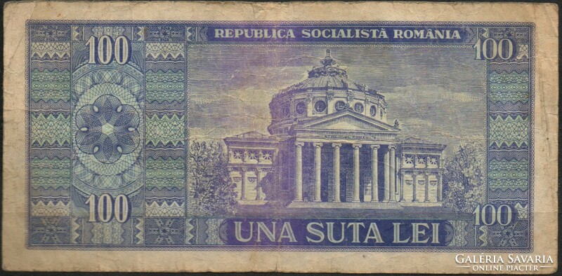 D - 222 -  Külföldi bankjegyek:  Románia 1966 100 lei