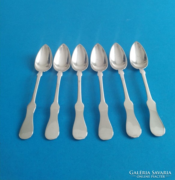 Silver 6 piece tea spoon violin style