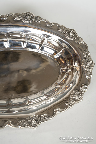 Silver Viennese rose bowl / bread basket