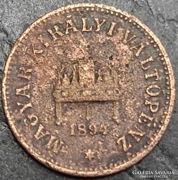 Hungary 2 pennies, 1894.