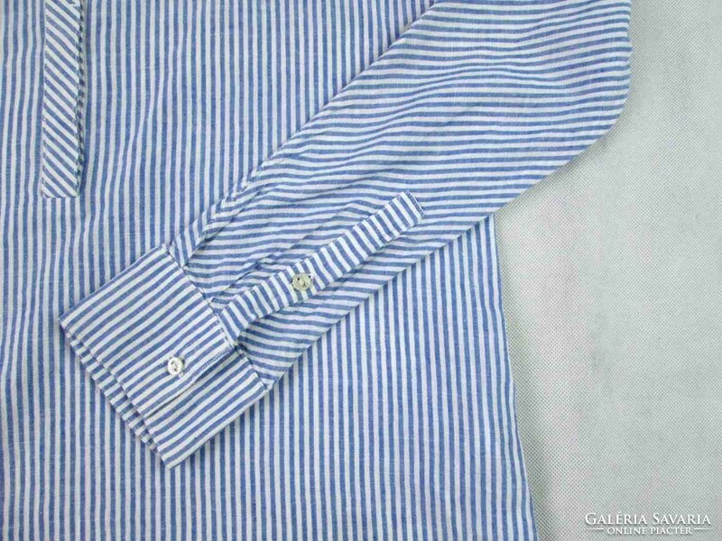 Original tommy hilfiger (s) long-sleeved women's light linen-cotton top