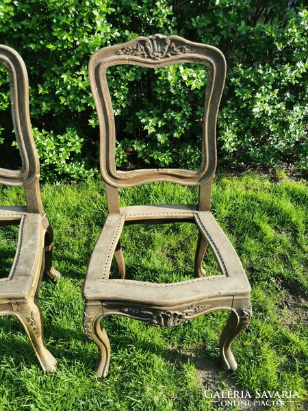 3 antique oak chairs for sale / frame / for renovation