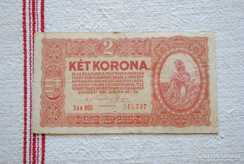 2 Korona 5db 1920 F