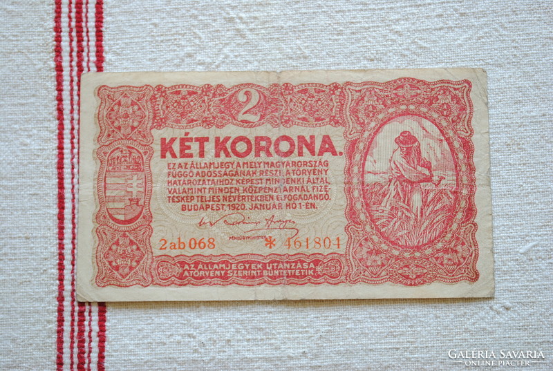 2 Korona 5db 1920 F