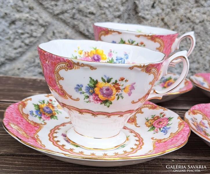 Rarity!!! Charming 4-tea duo royal albert lady carlyle