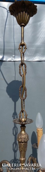 Vintage bronze cast copper chandelier