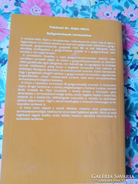 Mária Takácsné Dr Hájos: Cultivation of Medicinal Plants book for sale.