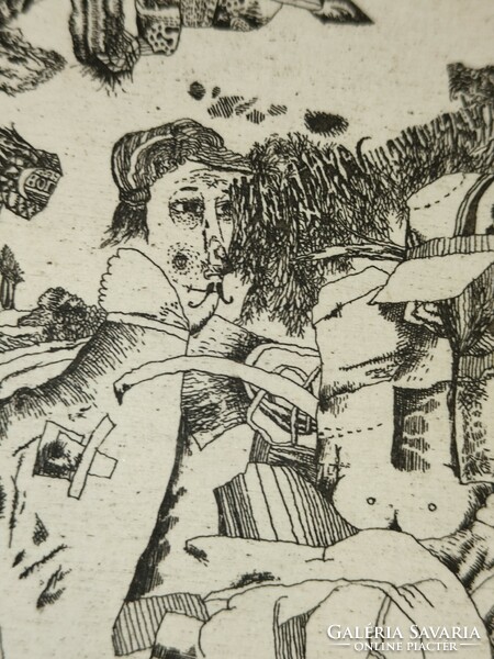 Imre Szemethy etching