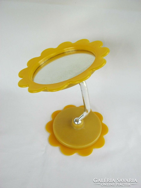 Retro adjustable plastic frame double mirror makeup mirror vanity mirror flower sunflower