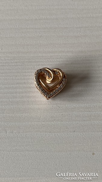 Pandora sparkling intertwined hearts charm rose gold