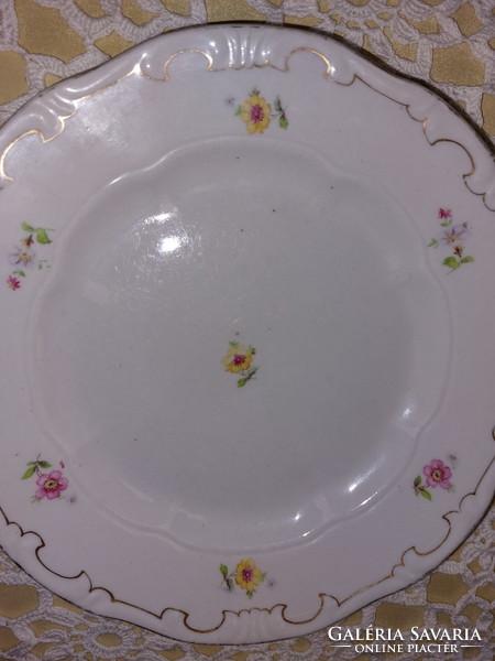 Zsolnay porcelán, szép virágos, süteményes tányér, 1db