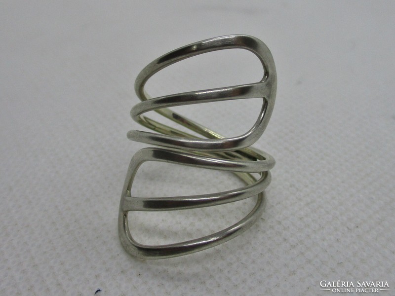 Különleges régi kézműves nagy ezüstgyűrű