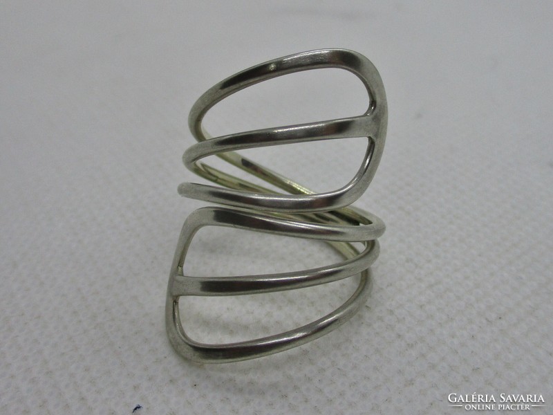 Special old handmade large silver ring