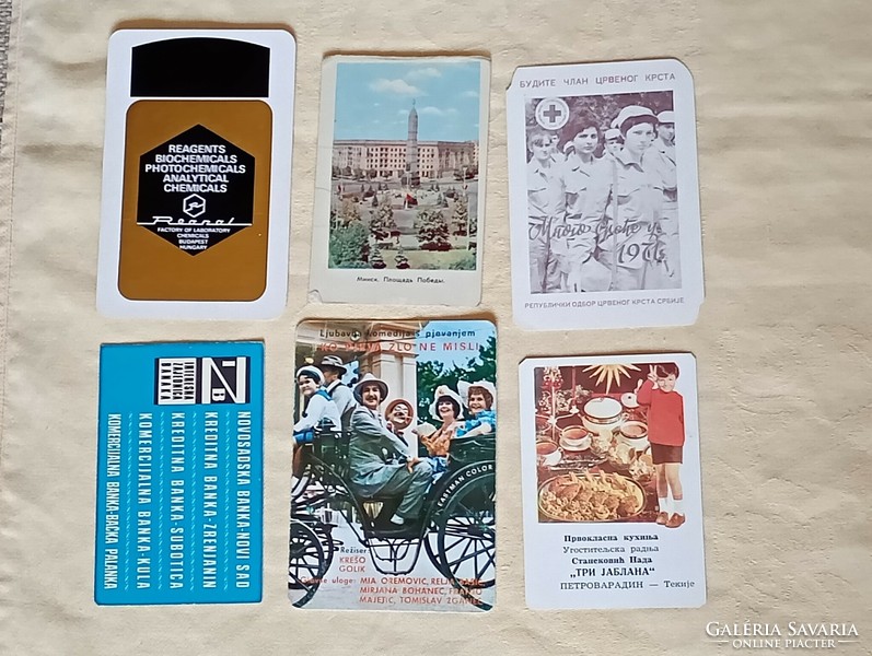 Card calendar 1971-abroad