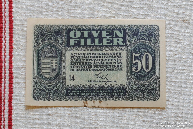 50 fillér (14) 1920 EF