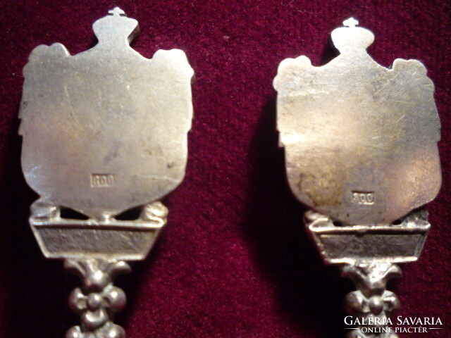 Old silver decorative spoon with Milan crest enamel 2311 22