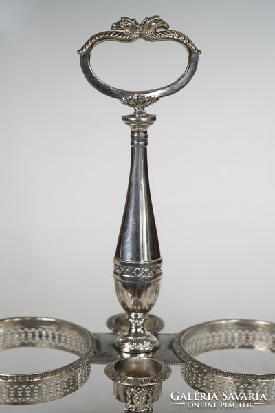 Silver antique French oil and vinegar holder