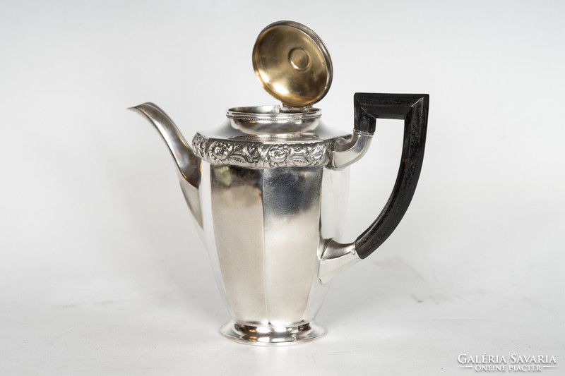 Silver jug / spout with plant frieze decor