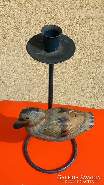 Wooden duck metal candle holder negotiable design