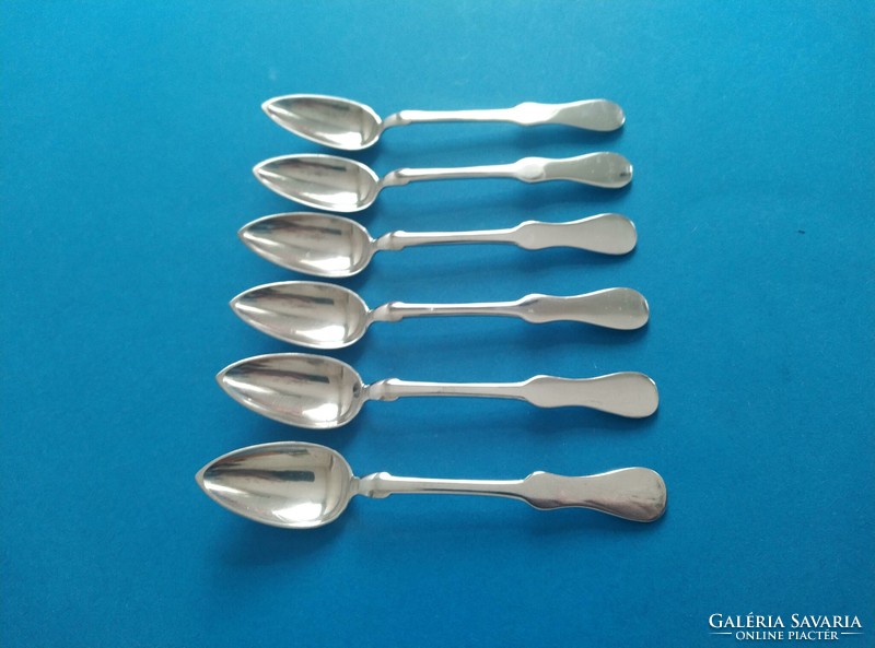 Silver 6 piece tea spoon violin style