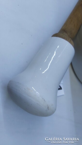 Antique large porcelain mortar and pestle - drasche