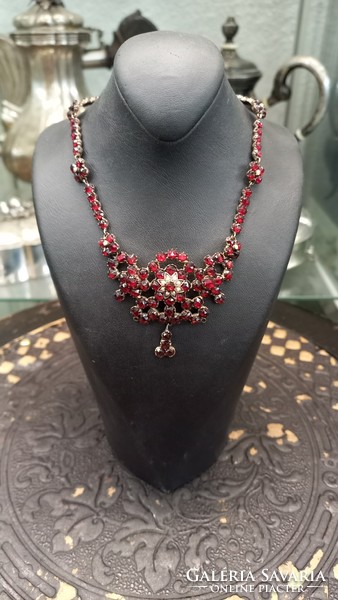 Antique garnet necklaces