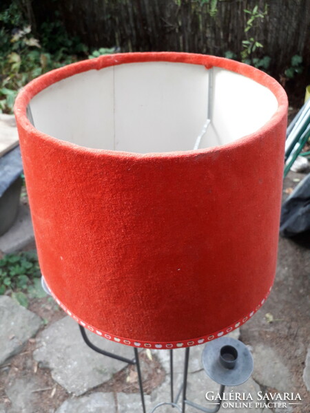 Red velvet lampshade with a diameter of 30 cm, flawless