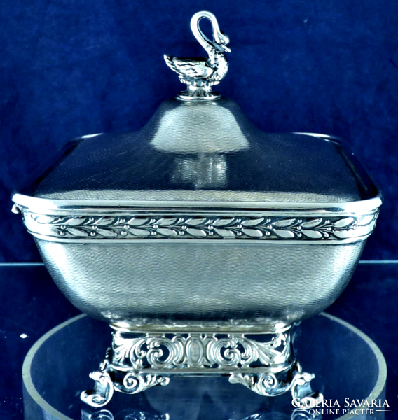 Amazing, antique silver sugar bowl, Milan, ca. 1930!!!