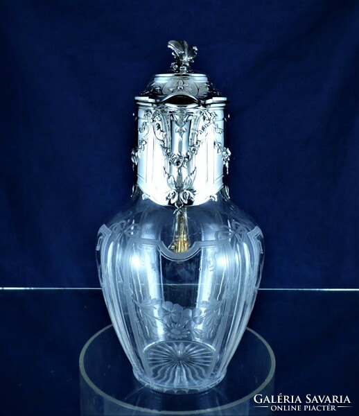 Wonderful, antique silver decanter, Paris, ca. 1900!!!