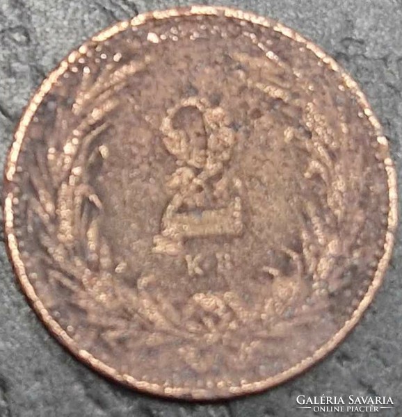 Hungary 2 pennies, 1894.