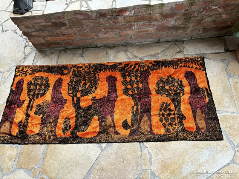 Retro beautiful abstract applied art moquette wall protector tapestry tapestry mid-century modern