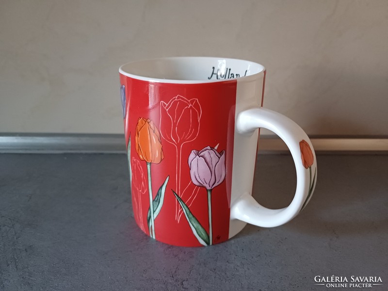 Dutch colorful tulip mug