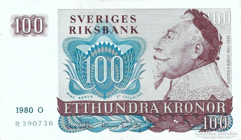 100 kronor korona 1980 Svédország