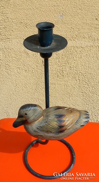 Wooden duck metal candle holder negotiable design