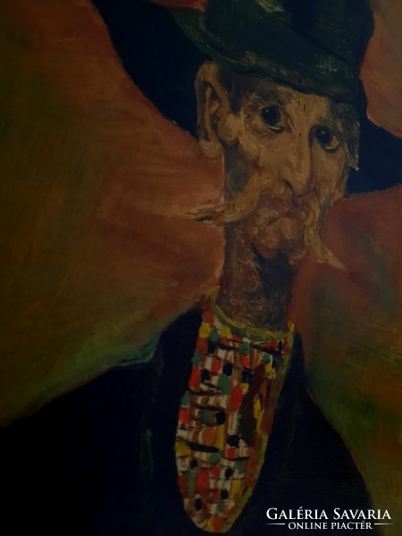 Painting made with oil-on-canvas technique / in the style of Saxon endre
