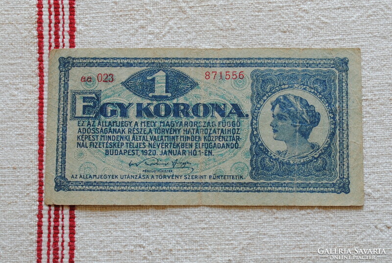 1 Korona 1920 5 pcs