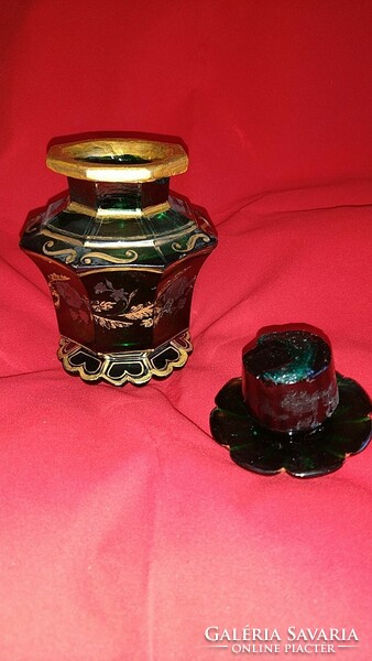 Hand-painted glass with a perfumed lid