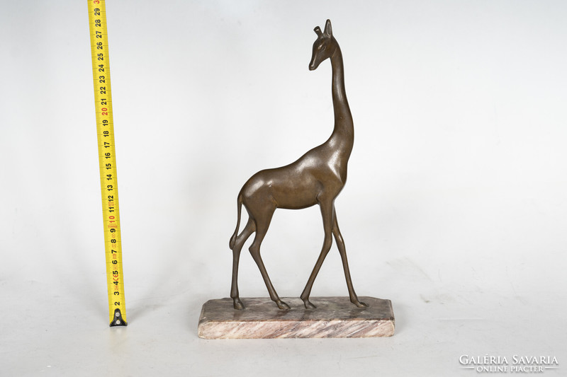 Bronze giraffe statue