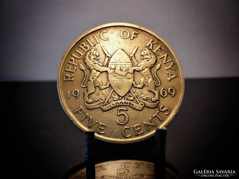 Kenya 5 cent, 1969 Ritka 800.000db