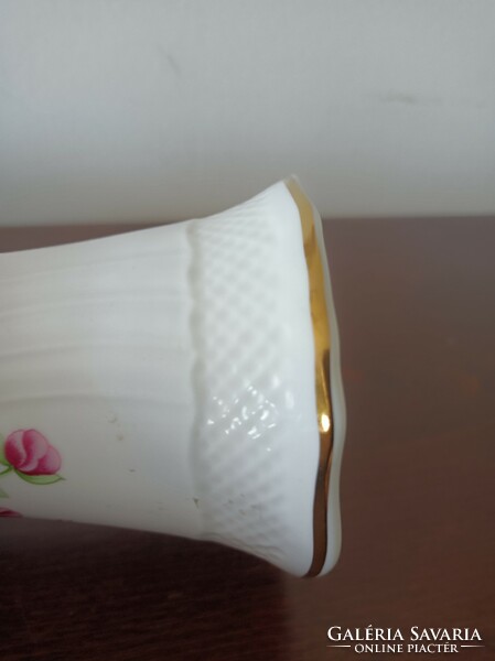 Hollóházi porcelain pannonia 5102 vase 21cm hydrangea