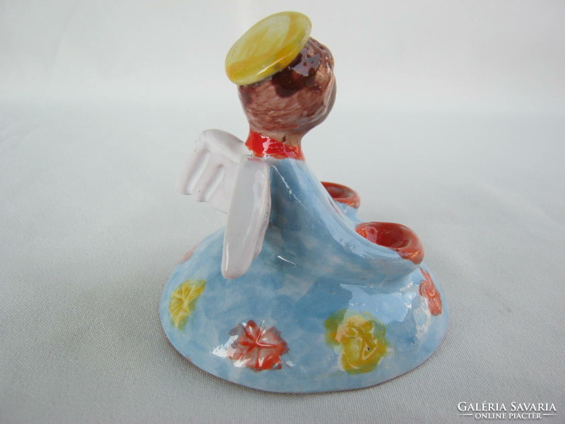 Bolbáné Windy Magda signed ceramic angel