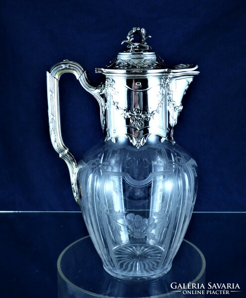 Wonderful, antique silver decanter, Paris, ca. 1900!!!