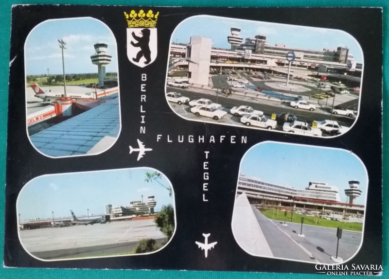 Germany, Berlin, Flughafen tegel skyline, postcard