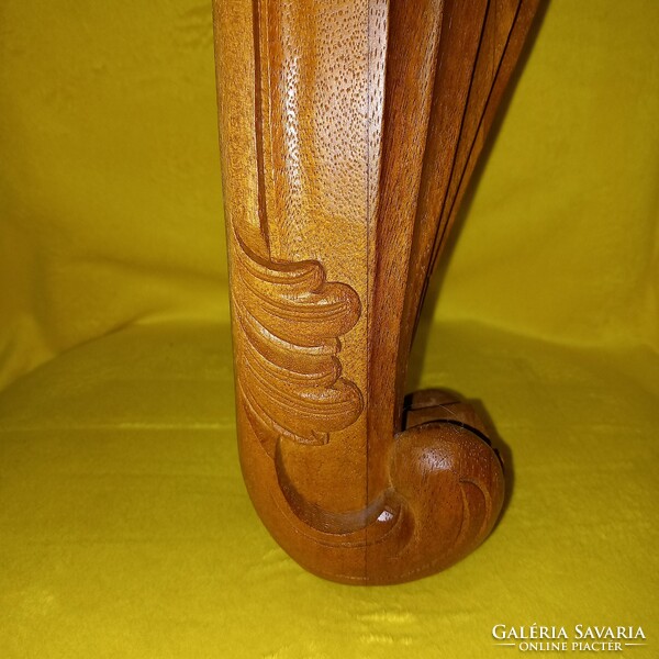 Robust, carved, wooden wall bracket, statue holder, wall flower stand.