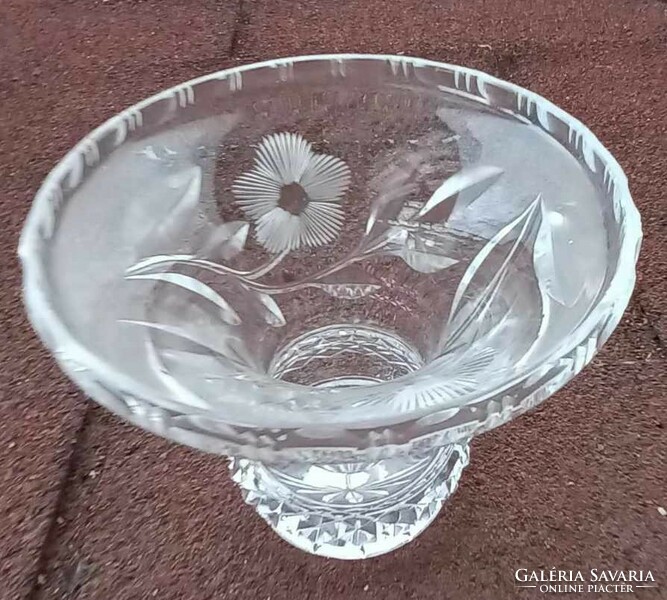 Polished crystal vase