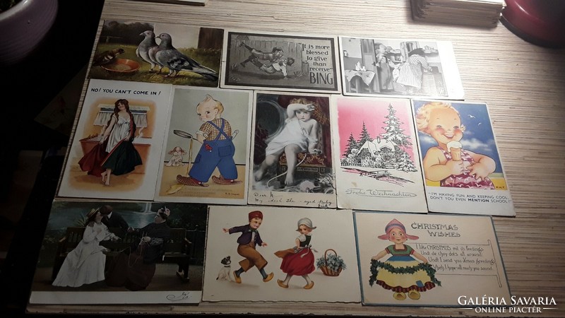 100 antique greeting cards.