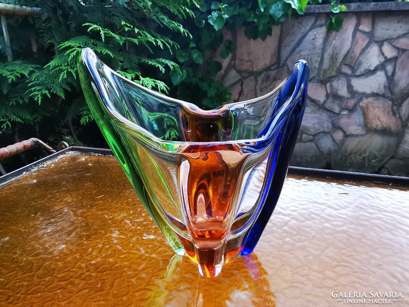 Czech glass vase