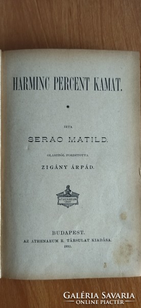 Serao Matild - Harminc percent kamat 1895