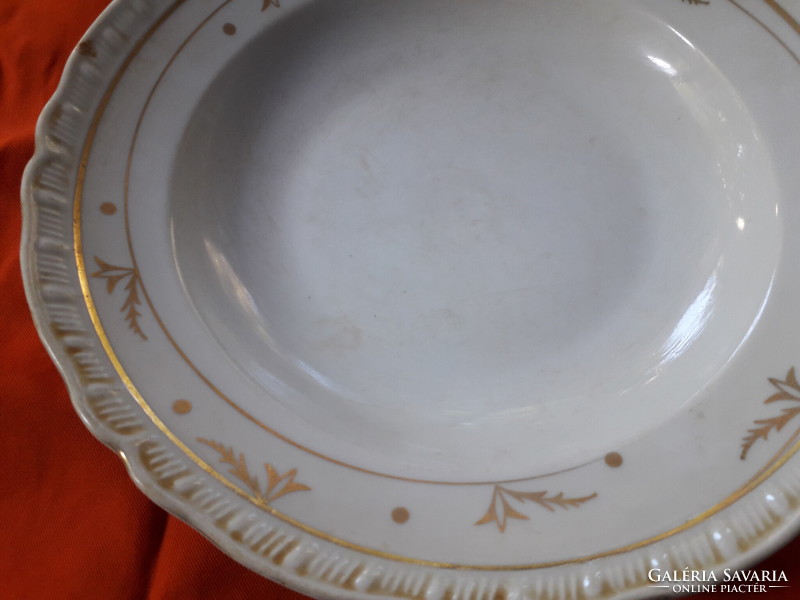 M.S. Czechoslovakia porcelain gilded pattern bowl 24 cm. Indicated